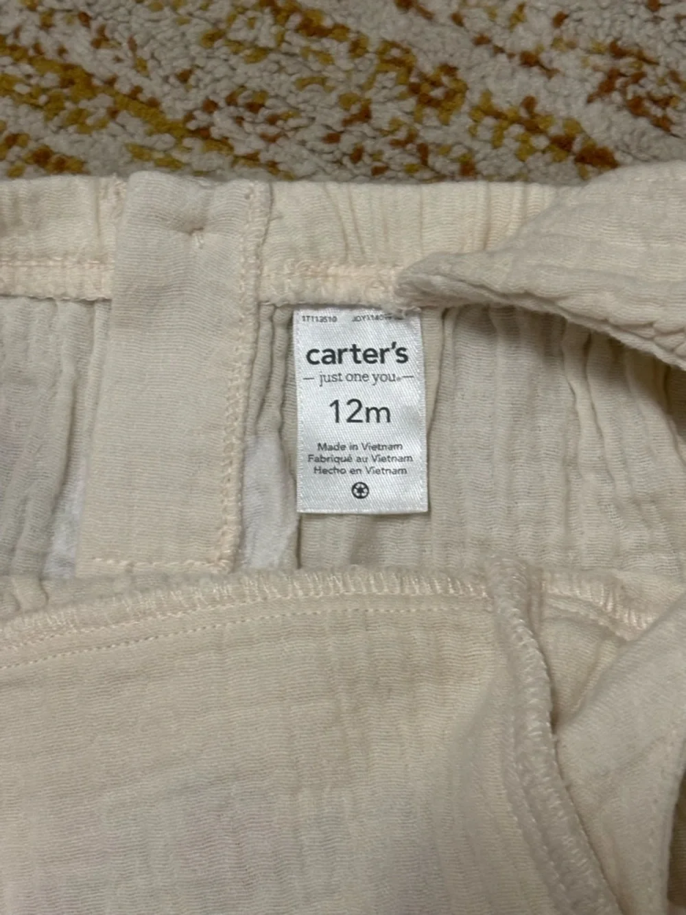 Carter's Cream Ruffle Tank & Bloomer Set with Pink Floral Embroidery